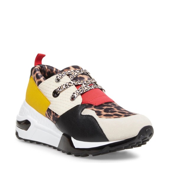 STEVE MADDEN Women Cliff Sneakers platform wedge M Shoes Multi